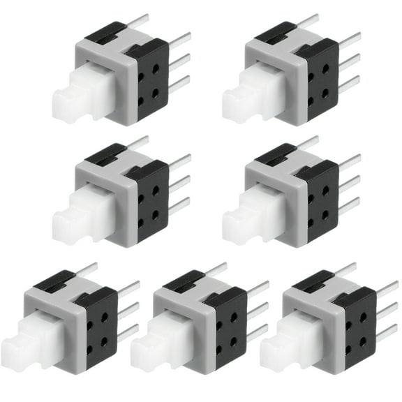 5.8x5.8x10mm PCB DIP Tact Tactile Push Button Switch Self Lock 6 Pin 7PCS