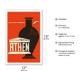 thumbnail image 2 of Athens (Athen) Greece - Ancient Greek Amphora - Austrian Airlines - Vintage Airline Travel Poster by Otto Peterseil c.1965 - Master Art Print (Unframed) 12in x 18in, 2 of 4