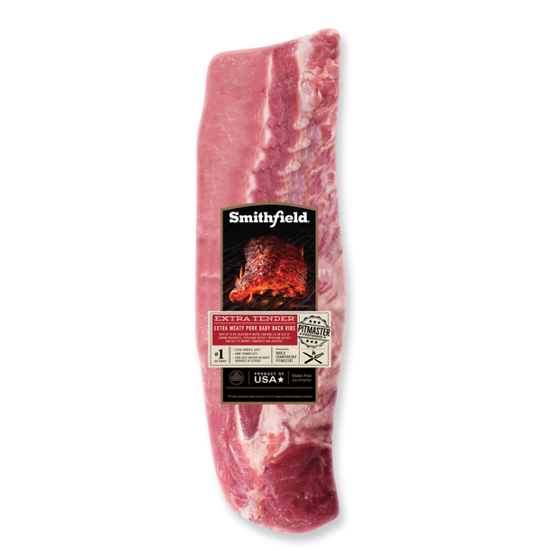 Smithfield Fresh Pork Back Ribs Extra Meaty, 2.1 3.8 lb