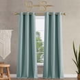 thumbnail image 3 of Jessica Simpson Faye Geometric Grommet Window Curtains with Tiebacks, Aqua, 38" x 84", 3 of 6