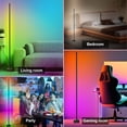 thumbnail image 2 of Miortior Lampe de Sol d'Angle - Lampe d'Angle LED RGB Intelligente avec Application et Télécommande, 16 Millions de Couleurs et Plus Scène, Synchronisation Musicale, Réglage de la Minuterie - Idéal pour Salons, Chambres, 2 of 7