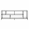 thumbnail image 4 of Evelyn&Zoe Winthrop Rectangular TV Stand with Glass Shelves for TV's up to 75", Blackened Bronze, 4 of 9