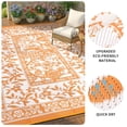 thumbnail image 6 of Soonbuy 9x12 FT Outdoor Rug, Waterproof Reversible Plastic Straw Outdoor Patio Rug, Botanical Grove Vintage Cottage Outdoor Area Rug Carpet for RV, Deck, Picnic, Beach, Backyard, 6 of 8