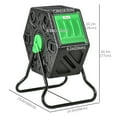 thumbnail image 3 of Outsunny 17 Gallon Composter, Compost Bin with Steel Legs, Green, 3 of 10