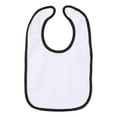 thumbnail image 2 of Rabbit Skins - Infant Contrast Trim Premium Jersey Bib - 1004 - White/ Black, 2 of 3