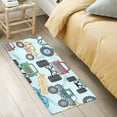 thumbnail image 6 of Luxury Bathroom Rug 39"x20" Non Slip Bedroom Mat Plush Shaggy Soft Absorbent Bath Rugs Washable Carpet for Kitchen Shower and Tub Monster Truck Cartoon Blue, 6 of 6