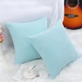 thumbnail image 2 of PiccoCasa 2 Piece Throw Pillow Cases Corn Striped Cushion Covers, Light Blue 18" x 18", 2 of 7