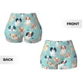 thumbnail image 4 of KLL Colorful Dog Pattern Workout Shorts for Women Scrunch Short Gym Yoga Running Sport Active Exercise Fitness Shorts, 4 of 8