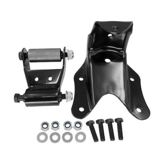 Rear Leaf Spring Shackle and Bracket Kit - Compatible with 1980 - 1996 Ford F-150 4WD 1981 1982 1983 1984 1985 1986 1987 1988 1989 1990 1991 1992 1993 1994 1995