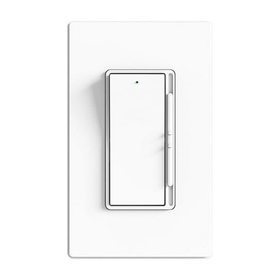 Hyper Tough 3-Way Dimmer Switch, Supports LED, CFL, and Incandescent Lighting, Designed for Both Single-Pole and 3-Way Installations, Wallplate Included, White