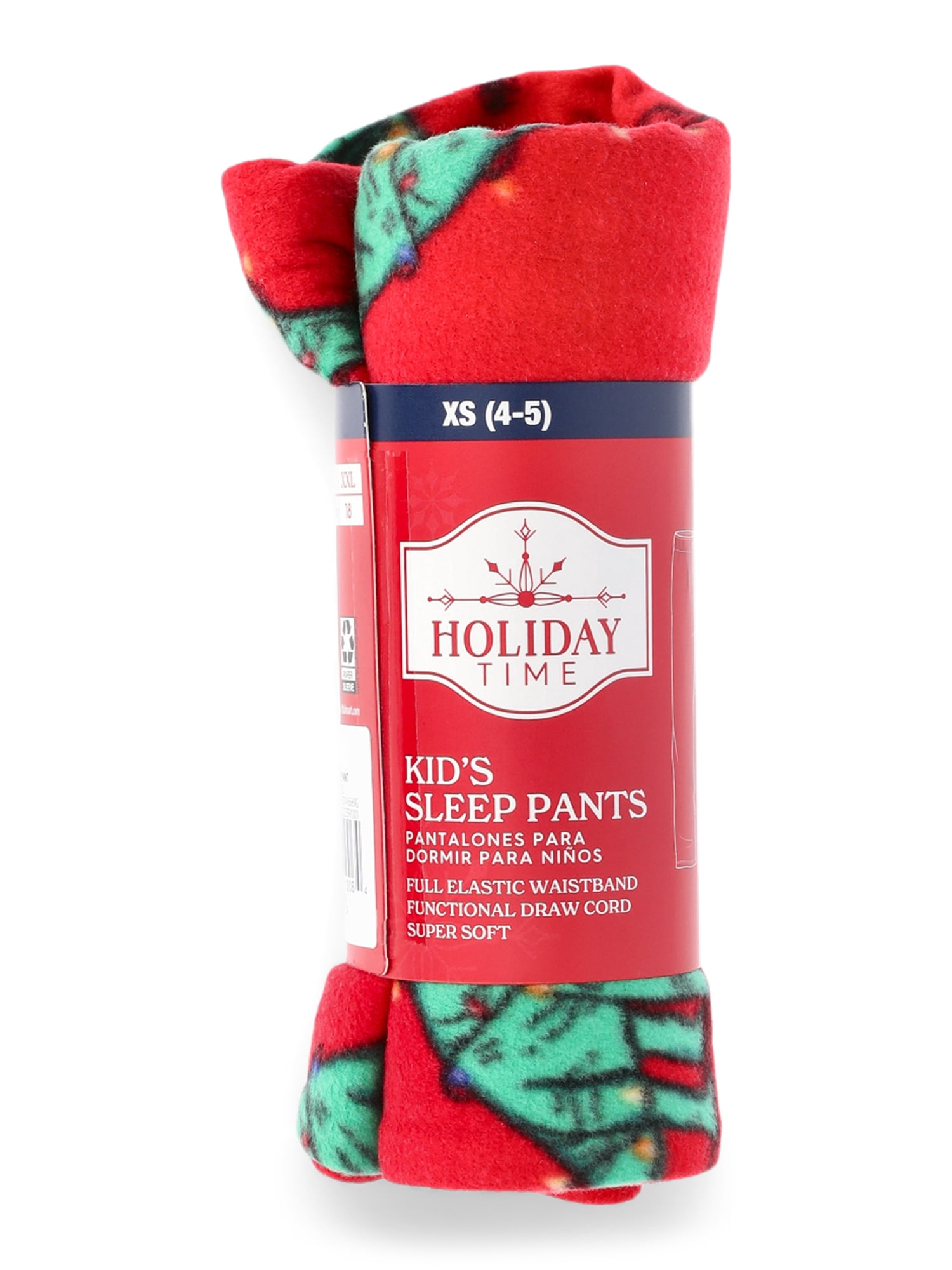 Holiday Time Kids Cozy Sleep Pants, Sizes 4-18
