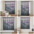 thumbnail image 4 of Forest Misty Purple Sheer Curtains 108 Inches Extra Long, Vintage Window Plaid Light Filering Curtains, Privacy Drapes Simi Floor to Veiling Curtain for Living Room Bedroom Large Window Treatment, 4 of 6