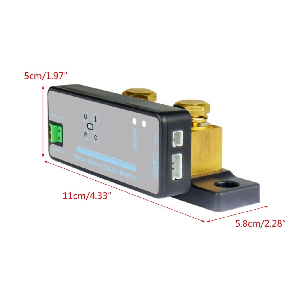 MOMOJIA Charge Discharge Multimeter Battery Monitor DC8-100V Multimeter Coulometer Voltage Current Energy Tester 150A/300A/500A