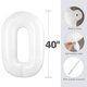 thumbnail image 5 of Globos numéricos Enyeopd de 40 cm, blancos, para fiesta de cumpleaños, 5 of 6