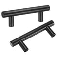 thumbnail image 1 of Uxcell 2-Pack Tiradores de Gabinete, Manijas de Acero Inoxidable Modernas en T de 3.9" [Negro], 1 of 6