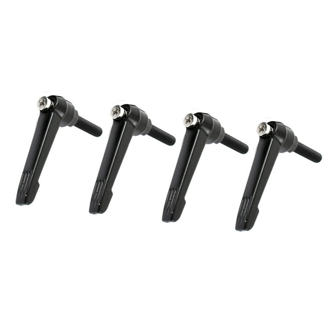 Unique Bargains 4x Poignées Réglables pour Machine à Fileter en Métal Noir 8mm M8 30mm
