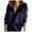 Purple, variant on LYXSSBYX Women Long Sleeve Dress Women's Satin Socket V-Neck Solid-color Commute Long Sleeve Blouses Shirt Tops