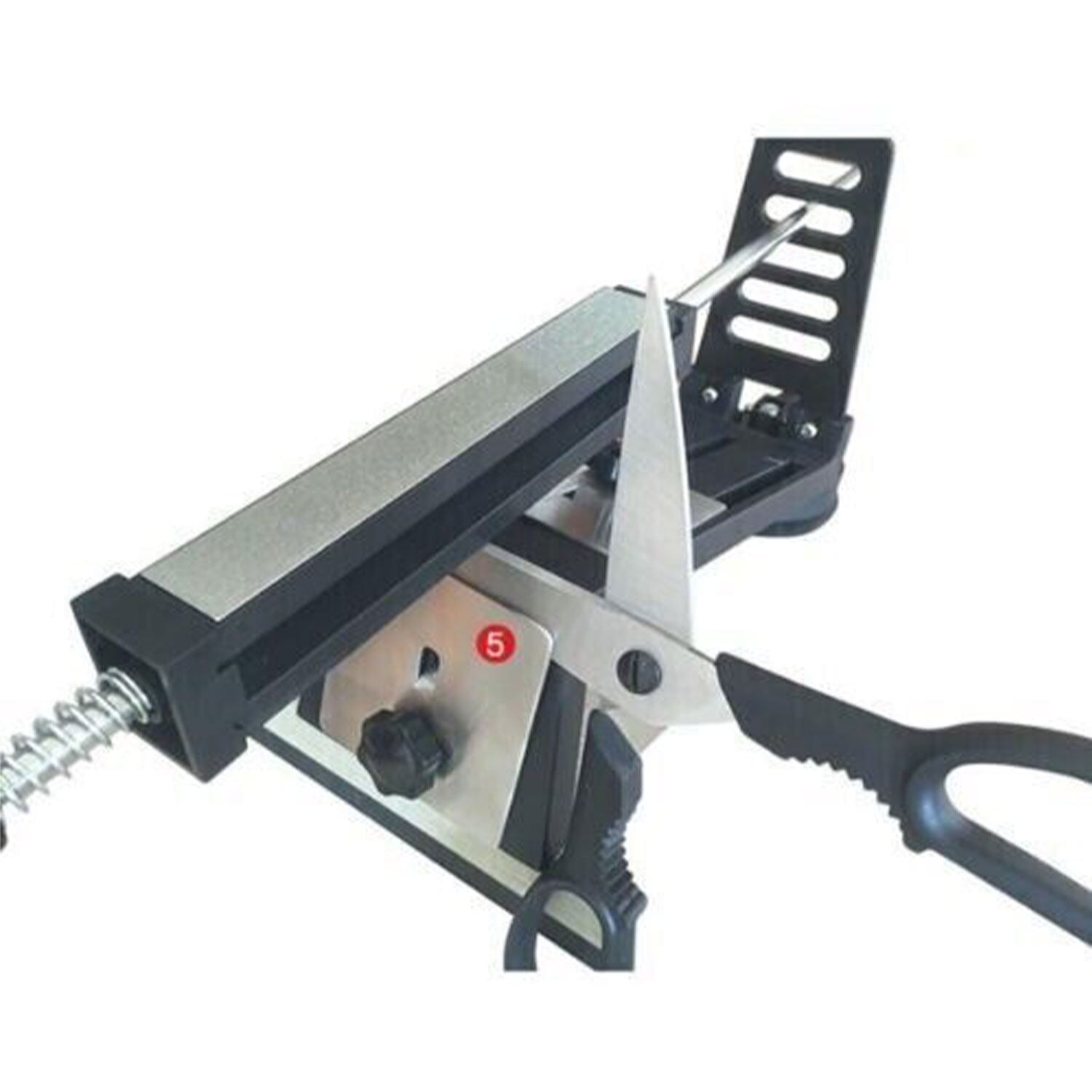 Knife Sharpener Knife Scissors Home Kitchen Multifunctional Knife Sharpener Knife Sharpener with 3 Sharpening Stones 240#/600#/1000#