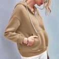 thumbnail image 5 of Vedolay Plus Size Sweatshirts for Women Fashion 2023 Printed Long Sleeve Hoodie Sweater Zip up Jacket Khaki,L, 5 of 5