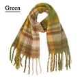 thumbnail image 2 of Wovix Thermal Scarf For Women Fall Winter Scarf Classic Tassel Plaid Scarf Warm Soft Chunky Large Blanket Wrap Shawl Scarves 1 Pack Warm Scarf, 2 of 4