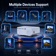 Groview Native 1080P Mini Projector, Support 4K Projector with 5G WiFi and Bluetooth, 300 ANSI Movie Projector Compatible with HDMI/USB/PC/AV, 300 Display Full HD Home Theater, Outdoor & Indoor Use
