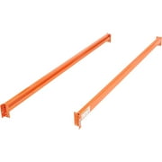 Global Industrial Unslotted Pallet Rack Beam, 48"L x 4"H, 6590 lbs Capacity, 2 Pack
