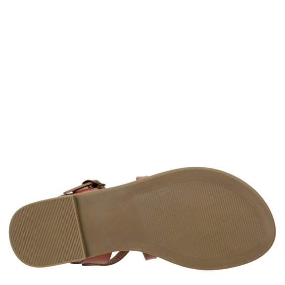 Xappeal Clarissa Womens Gladiator Flat Sandals, Crossover Fisherman Strap, Adjustable Slingback Ankle Strap, Brown, Size 6 Medium