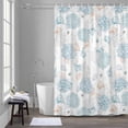 thumbnail image 5 of Summer Marine Life Bathroom Shower Curtain, Ocean Blue Coral Shells Coastal Conch Waterproof Washable Soft Bath Curtain for Bathtub Decor with 12 Hooks&Grommet, 72x72 Inch, 5 of 9