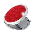 thumbnail image 1 of EeaseCA Miroir Pliant en Strass Miroir Cosmétique Portable Miroir de Maquillage Rond Verre Rouge, 1 of 8