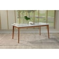 thumbnail image 5 of Manhattan Comfort Lillian 63" Glass Top Dining Table in White Gloss, 5 of 5