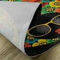 thumbnail image 5 of Ambesonne Retro Place Mats Set of 4, Woman Head Flower Hair, Standard Size, Multicolor, 5 of 6