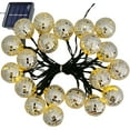 thumbnail image 1 of 20LED Solar Mirror Ball Lights Outdoor Solar Lawn Mirror Ball String Lights IP65 Waterproof Solar Light with 8 Modes Auto On/Off Colorful Mirror Ball Light for Garden Patio Yard Decor, 1 of 11