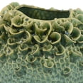 thumbnail image 4 of Nina Vase, Green Ceramic, Textured Accents, Abstract Floral 11 Inch, 4 of 6