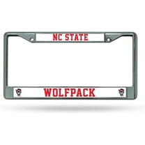 North-Carolina-NC-St-Wolfpack - Chrome Metal License Plate Frame - 12" x 6" Standard Size