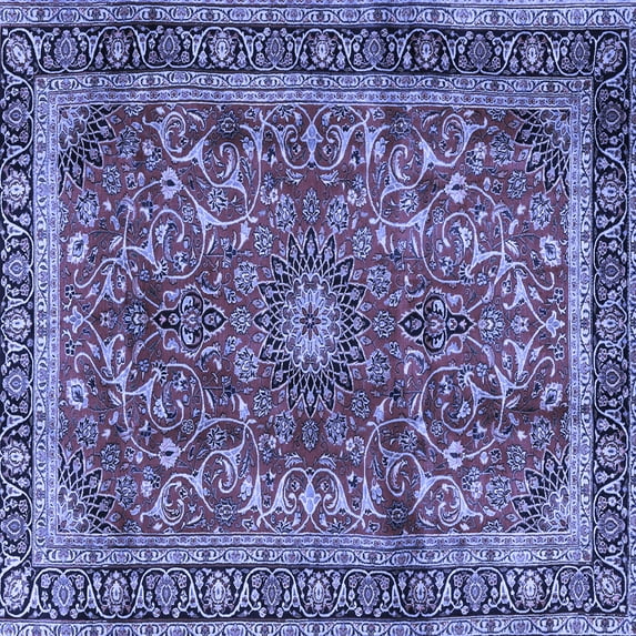 Ahgly Company Indoor Square Persian Blue Traditional Area Rugs, 5' Square