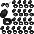 thumbnail image 1 of Tignapoo 100 Pack Black Plastic Screw Caps for Decoration and Dust Protection - Self-tapping Caps for Covering Holes - Wear-resistant and Easy to Install, 1 of 6