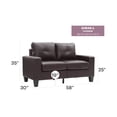 thumbnail image 2 of Glory Furniture Newbury Loveseat in Dark Brown Color, 2 of 7