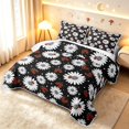 thumbnail image 3 of Erosebridal Vintage Bug Ladybug Quilt Full,Kawaii Daisy Floral Full Bedspread Sets,Black Gray,3pcs,1 Coverlet and 2 Pillowcases, 3 of 7