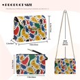 thumbnail image 7 of Pzuqiu Colorful Abstract Women Leather Crossbody Bag Metal Chain Strap Trendy Craftsmanship Quilted Leather Mini Crossbody Purse for Women Fashion for Daily Use and Travel, 7 of 7