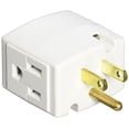 thumbnail image 1 of Enchufe eléctrico Leviton, 15 amperios, 125 V, adaptador triple cubo, 1 of 3