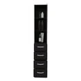 thumbnail image 4 of Cterwk Glass Door Tall Cabinet with 3 Shelves and 4 Drawers, Perfect for Living Room, Bathroom, Black, 4 of 8