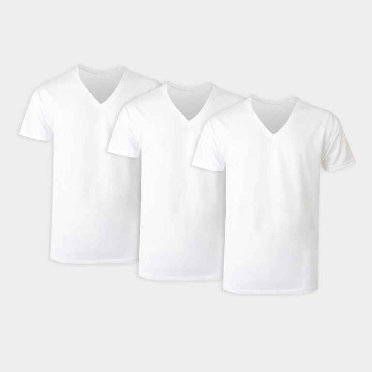 Hanes Tall Man Cotton V-Neck Undershirt 3-Pack photo 1