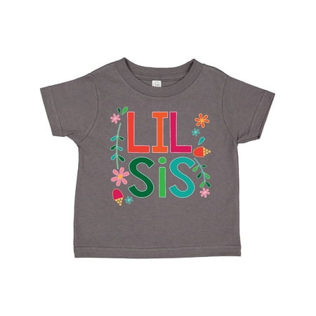 

Inktastic Lil Sis Girls Sister Announcement Gift Toddler Toddler Girl T-Shirt