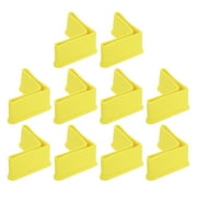 Uxcell 10Pcs L Shape Leg Pads, 2" x 2" PVC Furniture Leg Cover Protectors, Yellow