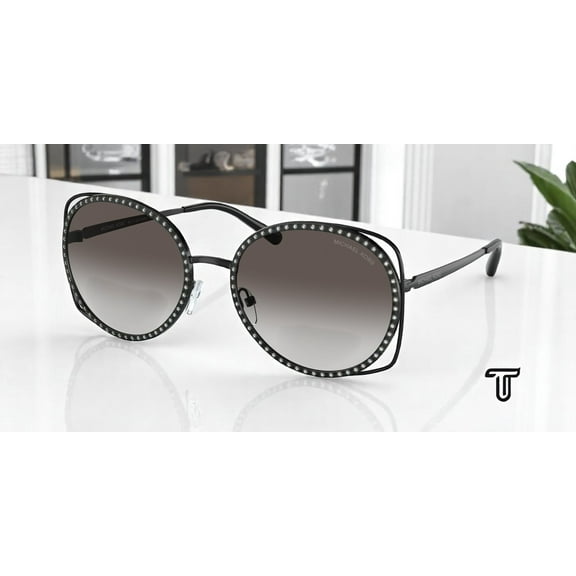 MICHAEL KORS MK1118B 10058G Round Black Dark Grey Grad 57 mm Women's Sunglasses