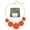 Orange, variant on Acrylic Flower Pendant Collar Statement Choker Necklace for Women, 18.8inch (NK-10241-Yellow)