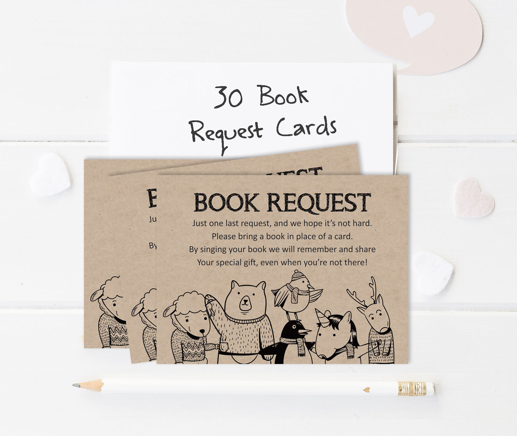Inkdotpot 30 Kraft Books For Baby Shower Request Cards Bring A Book Instead Of A Card Jungle Animals Gender Neutral Baby Shower Invitations Inserts Games