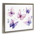 thumbnail image 2 of Stupell Industries Eclectic Blue and Pink Butterflies Brown Floating Frame Canvas Art, 31 x 25, by Creative Studio, 2 of 8
