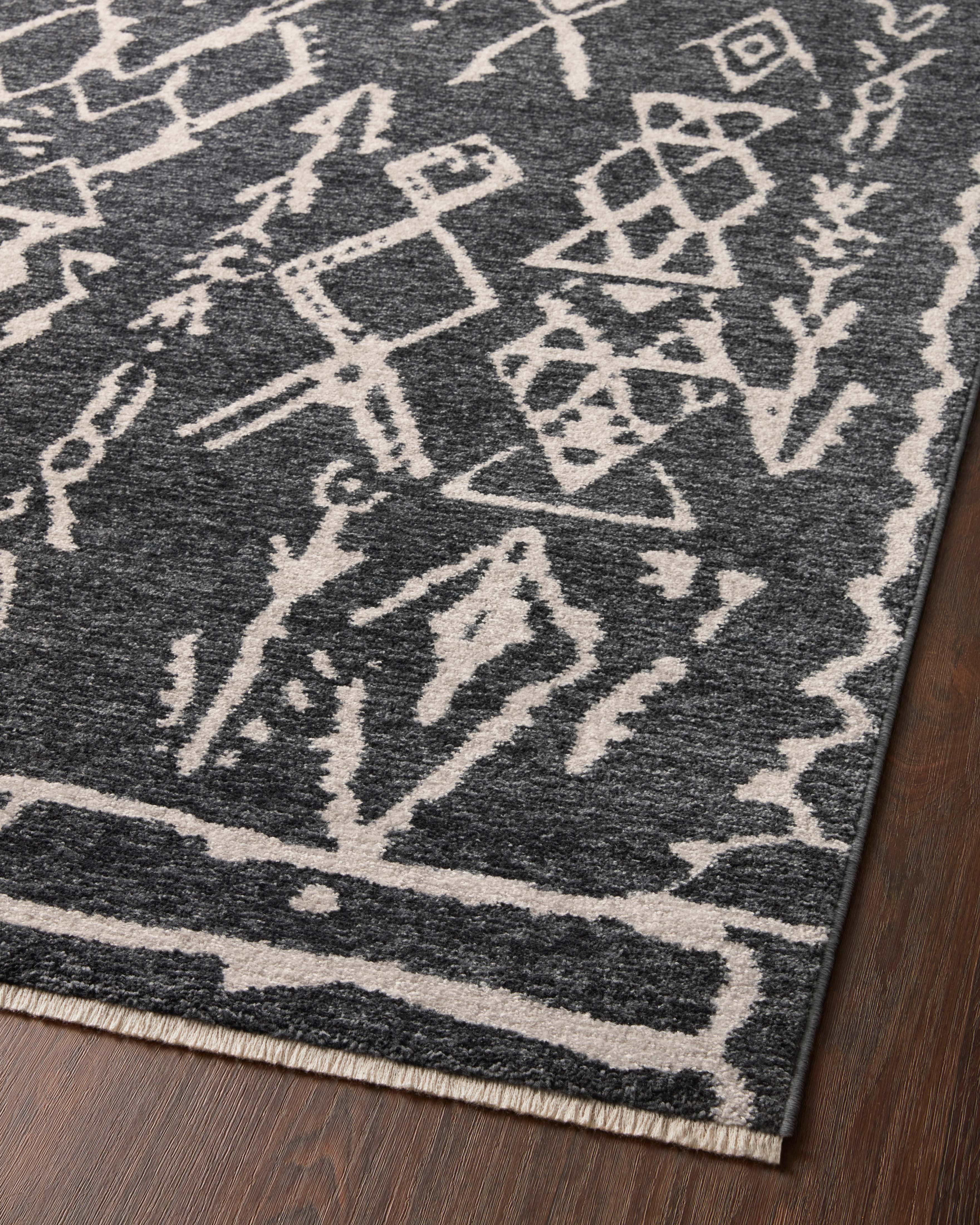 Loloi Vance Charcoal / Dove 2'-7" x 12'-0" Runner Rug