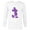 White, variant on Disney Mickey Mouse Pride Classic Pose Purple Icon Fill - Long Sleeve T-Shirt for Men - Customized-White